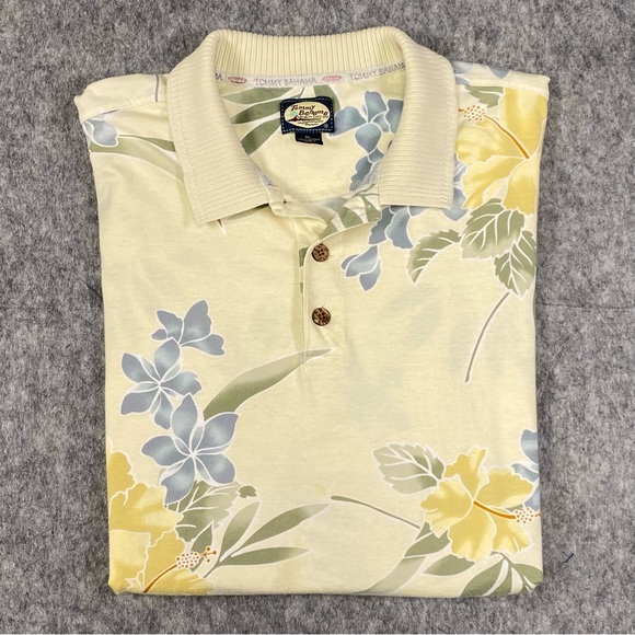 Tommy Bahama Other - Tommy Bahama Mens XL Tropical Floral Print Polo 100% Cotton Short Sleeve Shirt